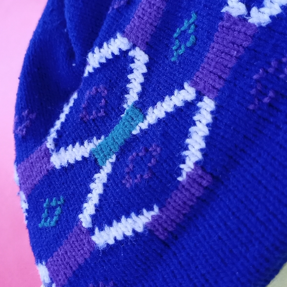 Vintage 1990s Purple Winter Hat Toque - Picture 4 of 6